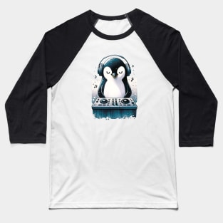 DJ Penguin Baseball T-Shirt